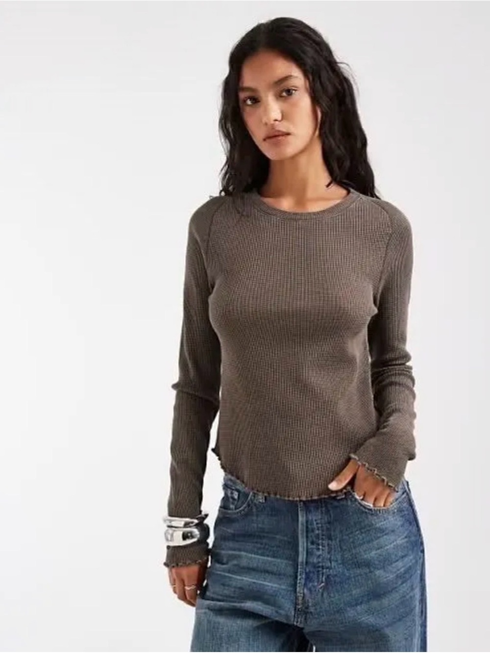 free people waffle knit small